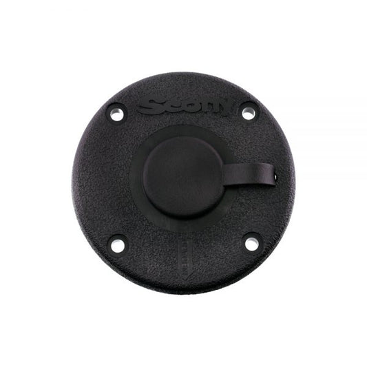 SCOTTY 0311 Black Cup Holder with Bulkhead / Gunnel Mount and Rod