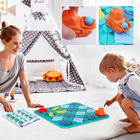 Montessori brinquedo sobreposição cartão lógica jogo jogos de lógica  brinquedo educativo crianças brinquedos pai-filho jogo