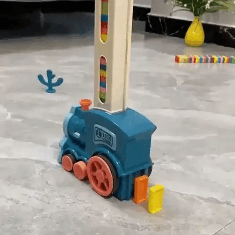 Crianças de colocação automática dominó trem carro elétrico dominó