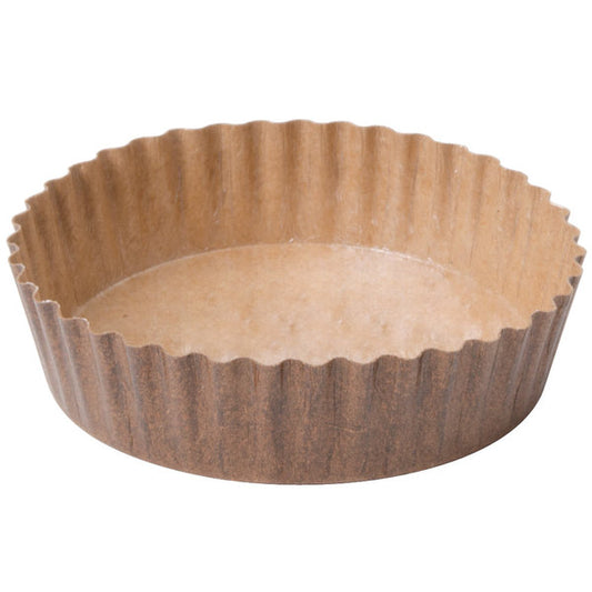 Solut 31906 1 lb. Bake and Show Corrugated Kraft Paper Bread Loaf Pan -  10/Pack
