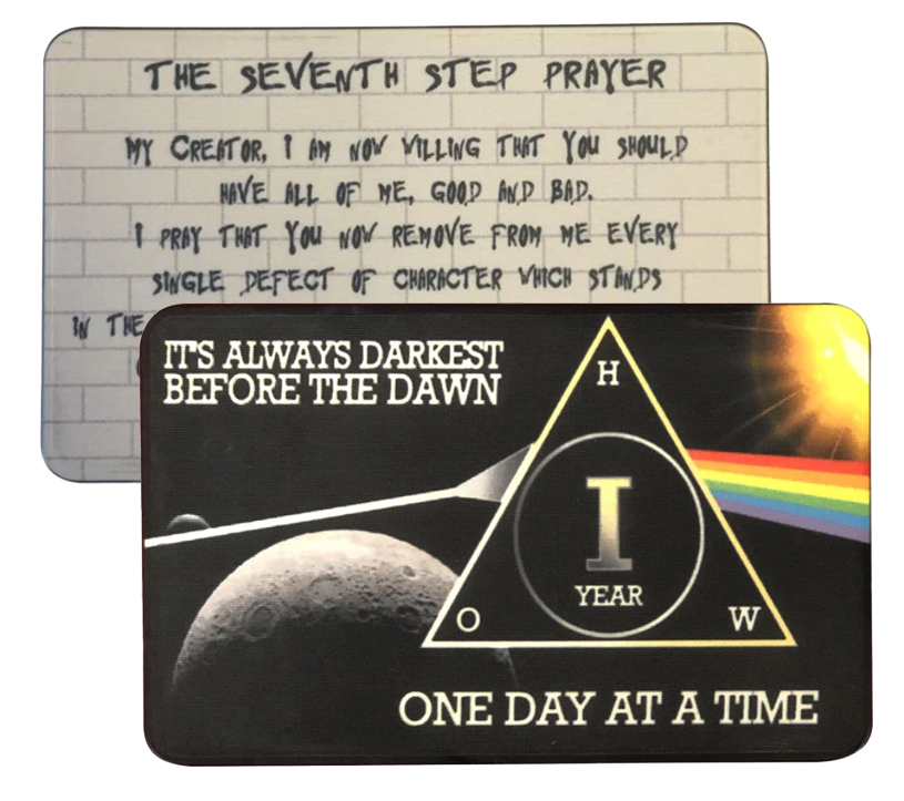 3-Pack Dark Side Moon AA Rectangular Chips: Select Any 3 Years, 1-50 Years Sobriety