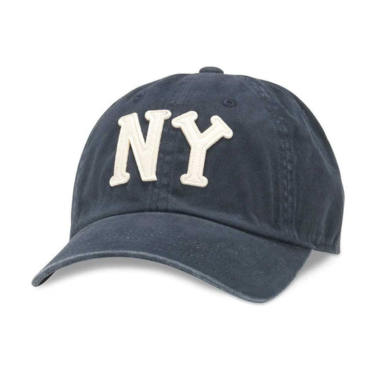 New York Black Yankees Hat: Navy Flat Bill Snapback Hats