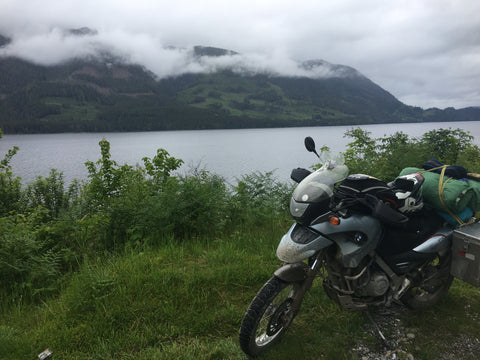 Kate Gentles adventure ride up the West Coast with her Bear Sentry portable electric fence.