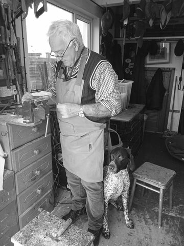 Robert McKergan in his workshop.
