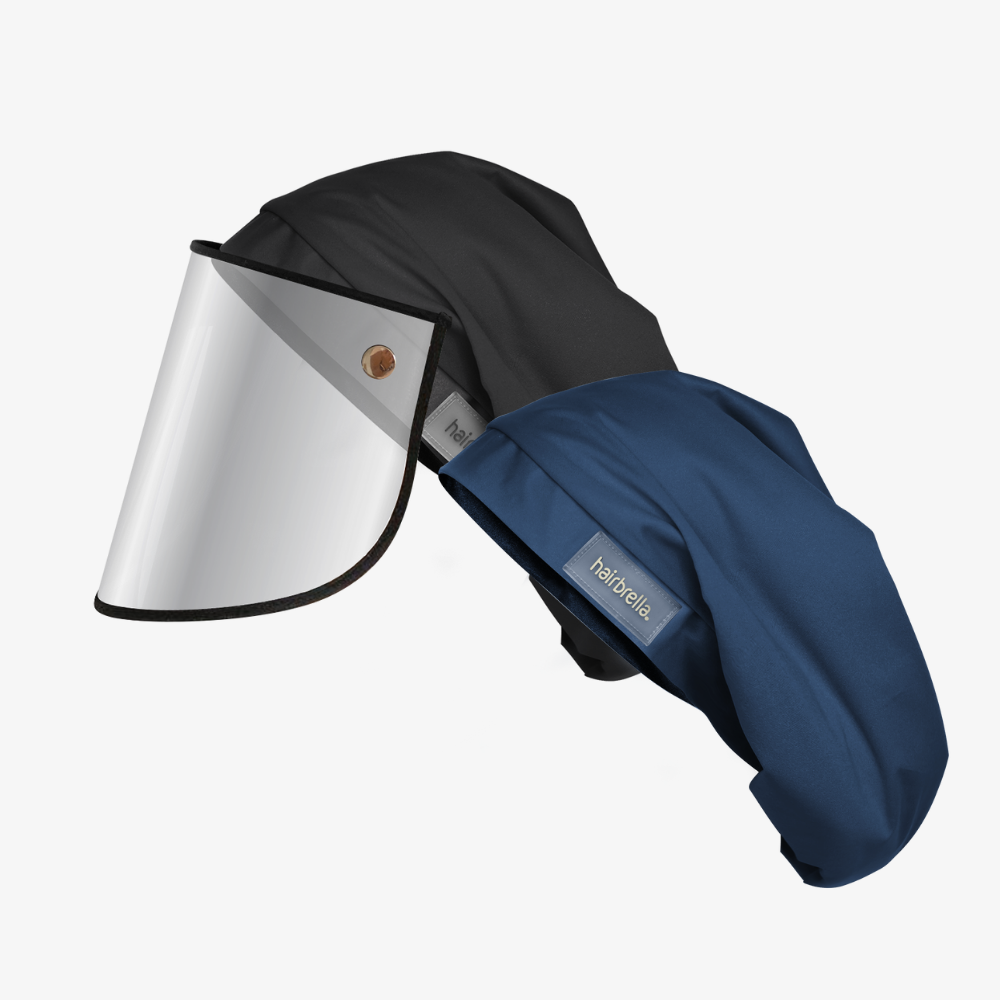 Hairbrella Pro XL Rain Hat with Face Shield + Scrub Cap- Bundle (2) - hairbrella.uk product image