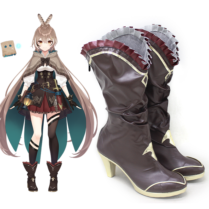 Hololive Virtual YouTuber Nanashi Mumei Brown Shoes Cosplay Boots –  Winkcosplay