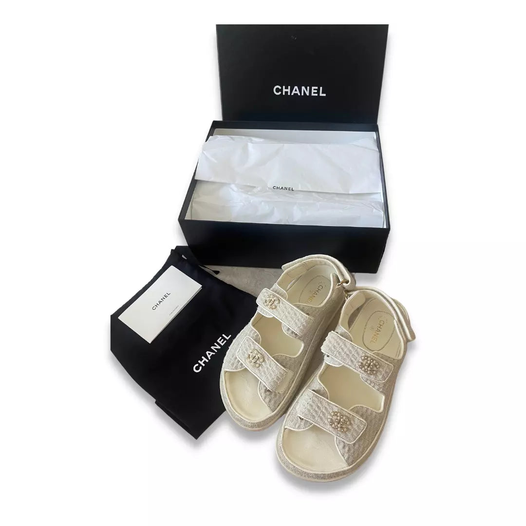 Chanel White Dad Sandals – EYE LUXURY CONCIERGE