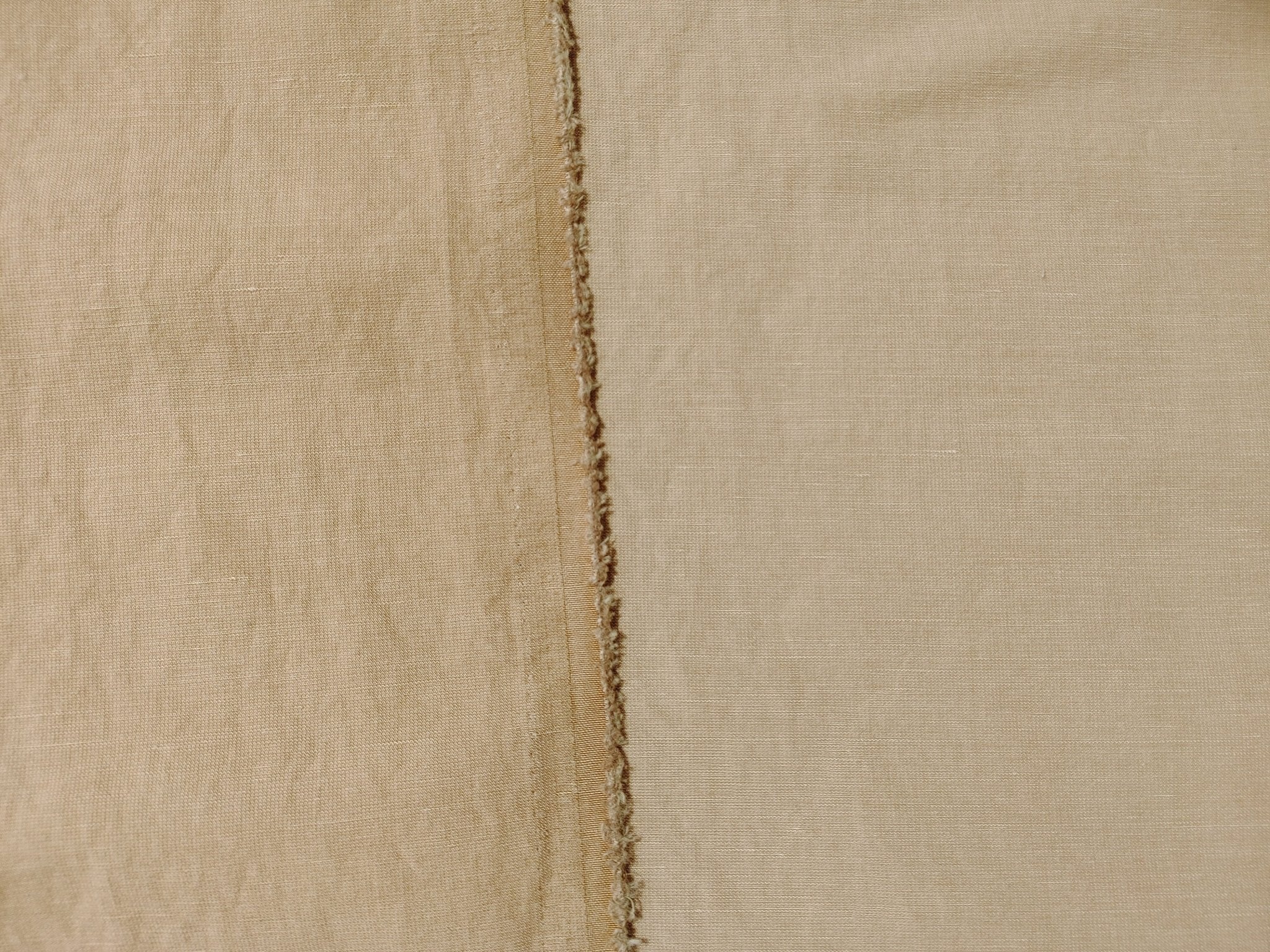 Soft Beige Linen Blend: Dobby Weave with Warp Span Stretch Fabric 7787