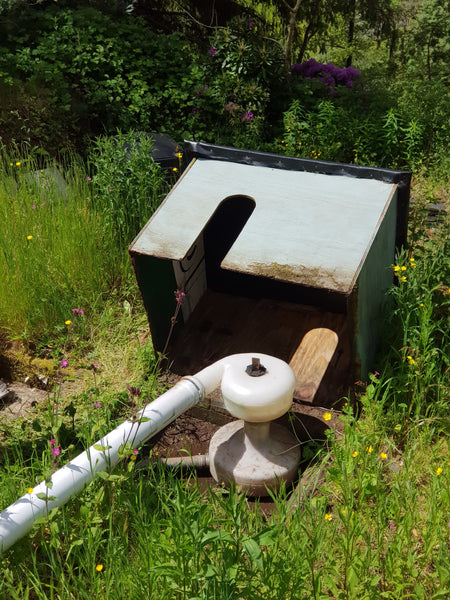 Aquatron separator to convert regular flushing toilet to a composting toilet