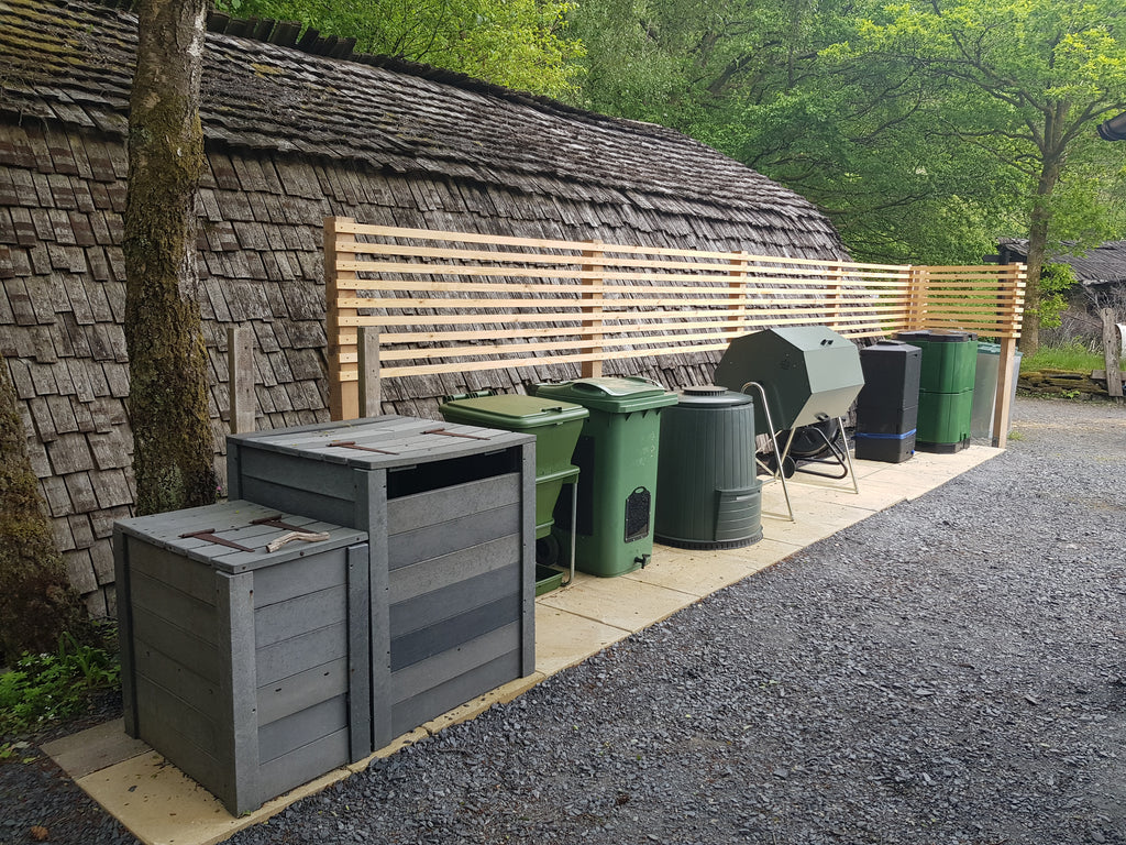 A selection of composting bins at the Center for Alternative technology