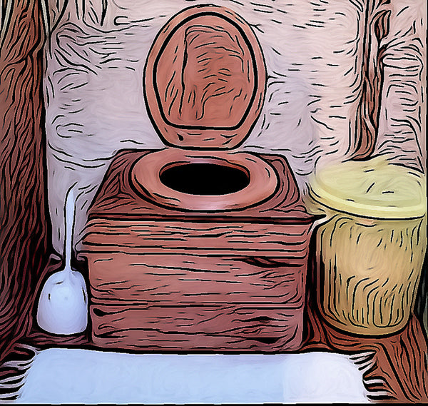 batch commode composting toilet made of wood