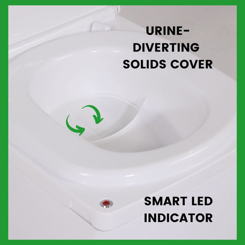 urine diverting portable toilet seat