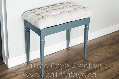 diy entry bench, woven upholstered bench cushion, paint drop cloth upholstery, drop cloth woven cushion, easy woven cushion, diy upholstery, entry bench transformation