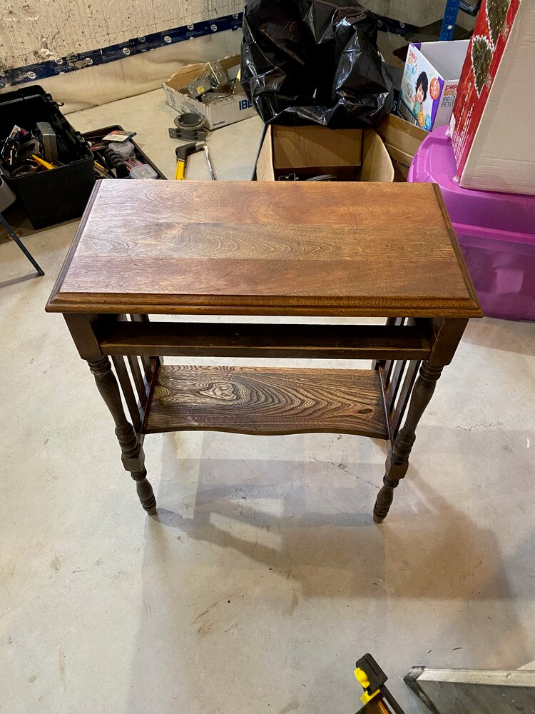 fusion mineral paint algonquin antique telephone table makeover