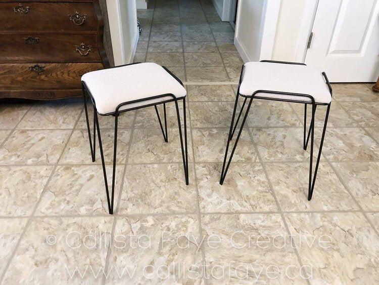 thrift store stacking stool makeover