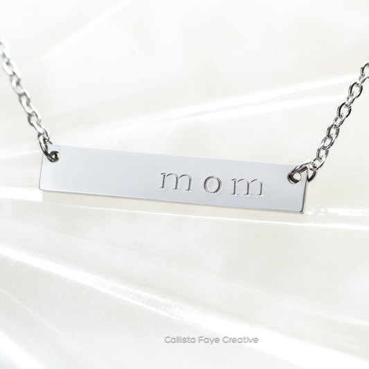 Custom Birth Flower Nameplate Necklace, Personalized – callistafaye