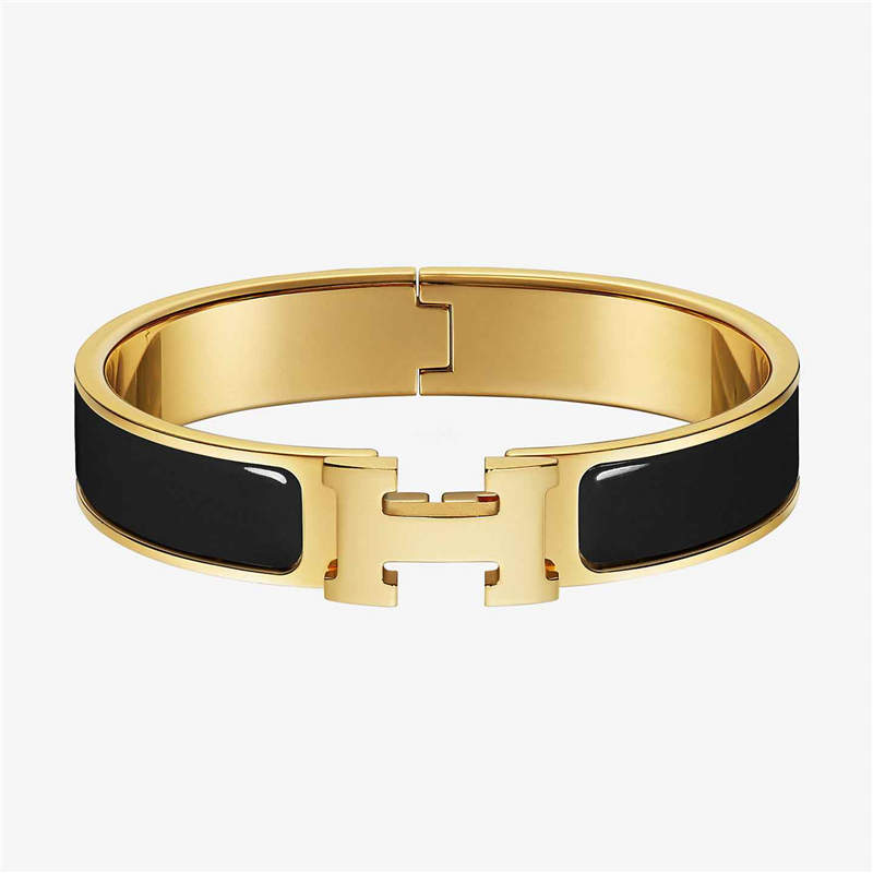 hermes black h bracelet