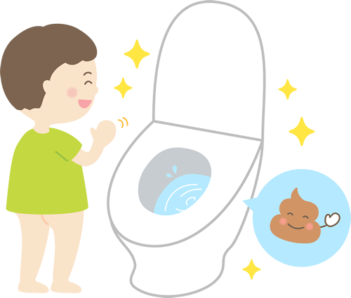 トイレトレーニングでは流せるタイプが大活躍！