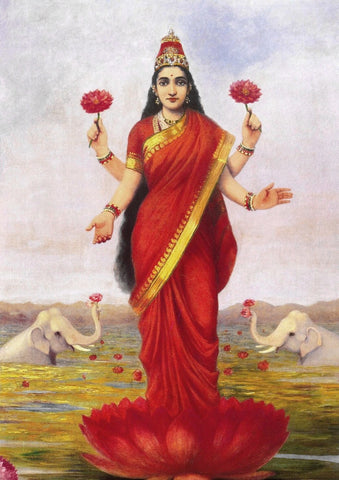 Hindu Goddess Lakshmi (1896), by Raja Ravi Varma