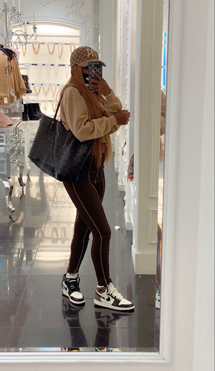 Designer Brown T-Scott x Fragment x Air Jordan 1 High Q ( Customs And Box ), Jordan 1 Sneakers Active CACTUS JACK 2057