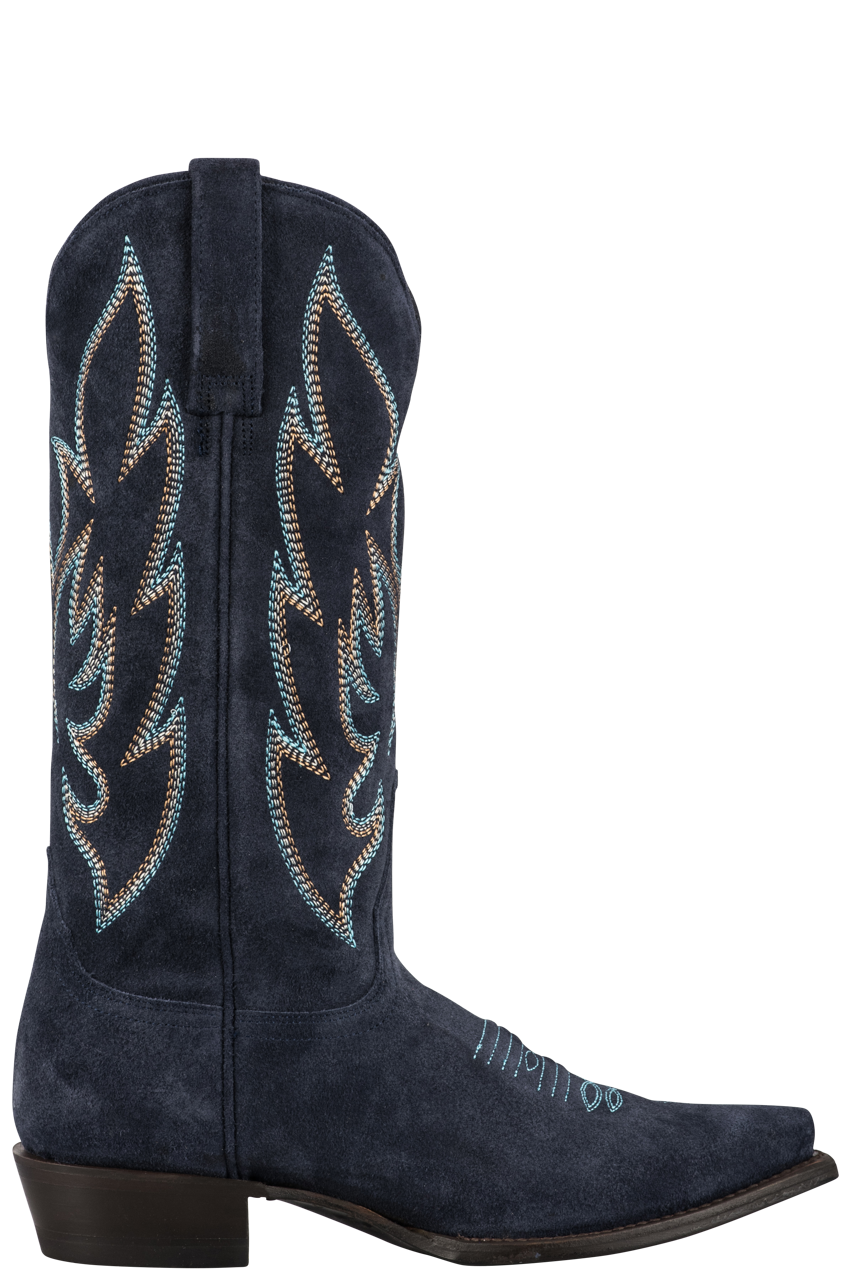 Stetson Women's Navy Suede Cowgirl Boots