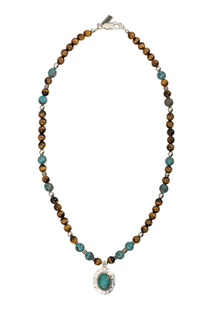 Paige Wallace Turquoise & Tiger's Eye Necklace