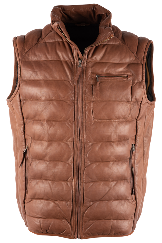 Lone Pine Black Leather Trekker Western Vest | Pinto Ranch