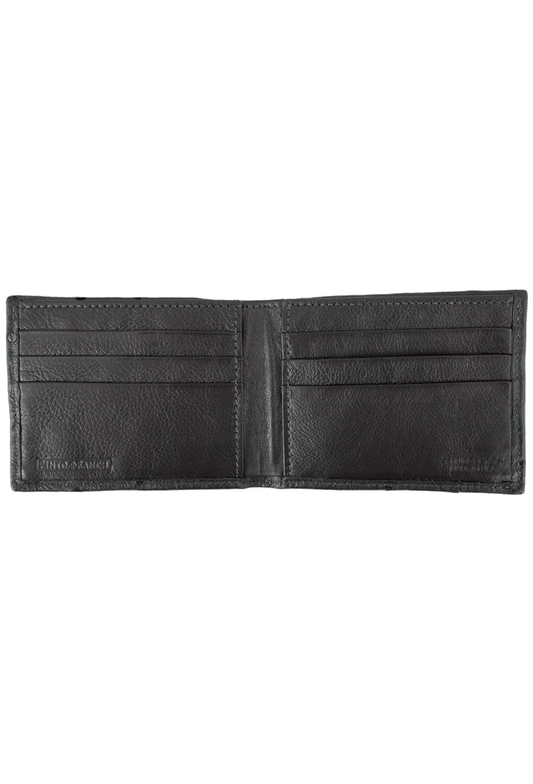 Lucchese Black Bifold Ostrich Wallets