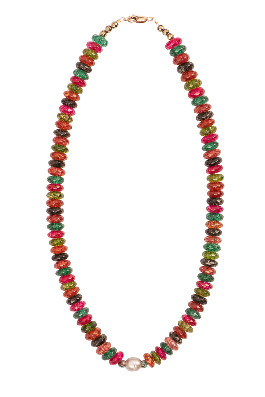 Ann Vlach Watermelon Quartz Necklace