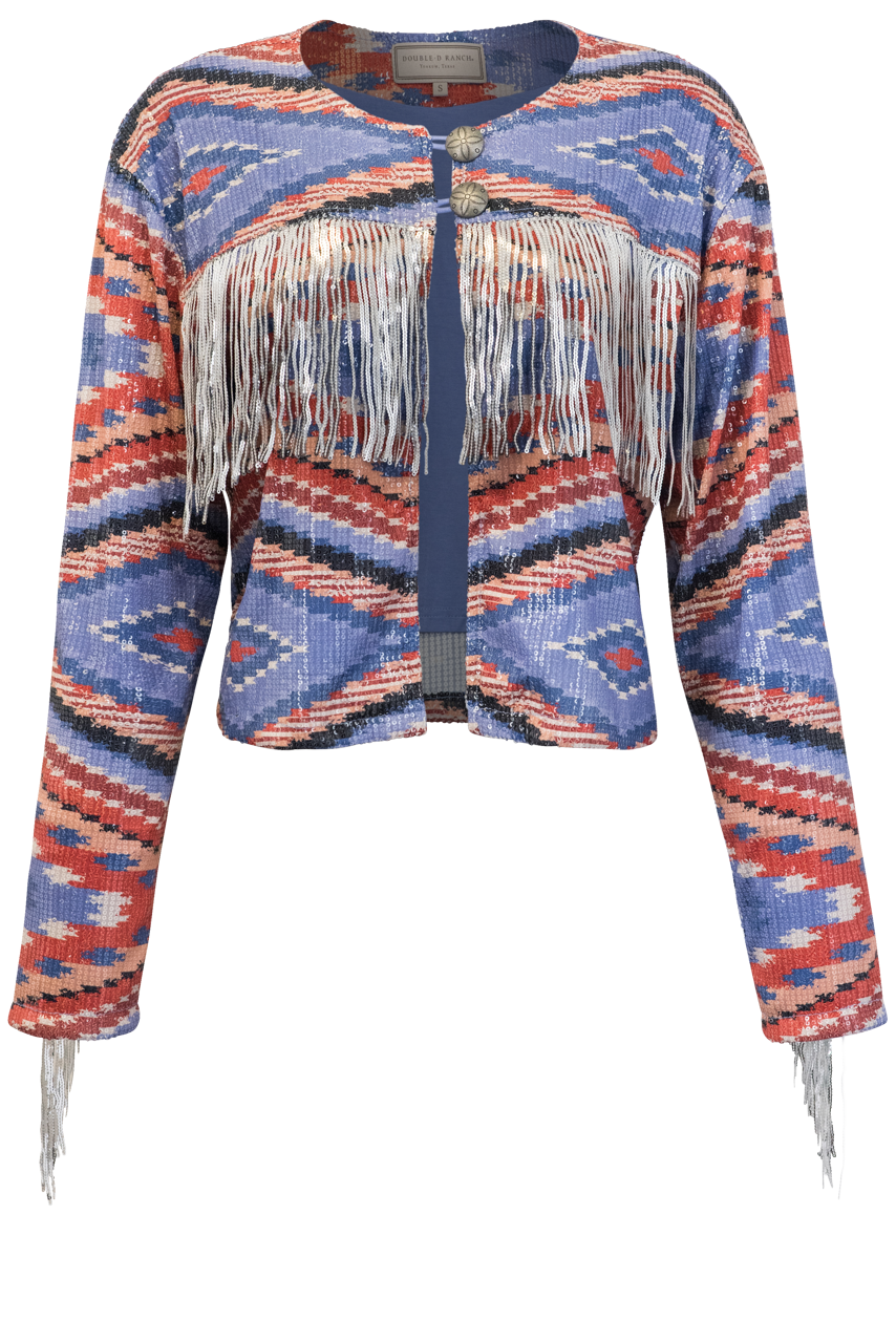 Double D Ranchwear Sierra Bonita Fringe Sequin Jacket