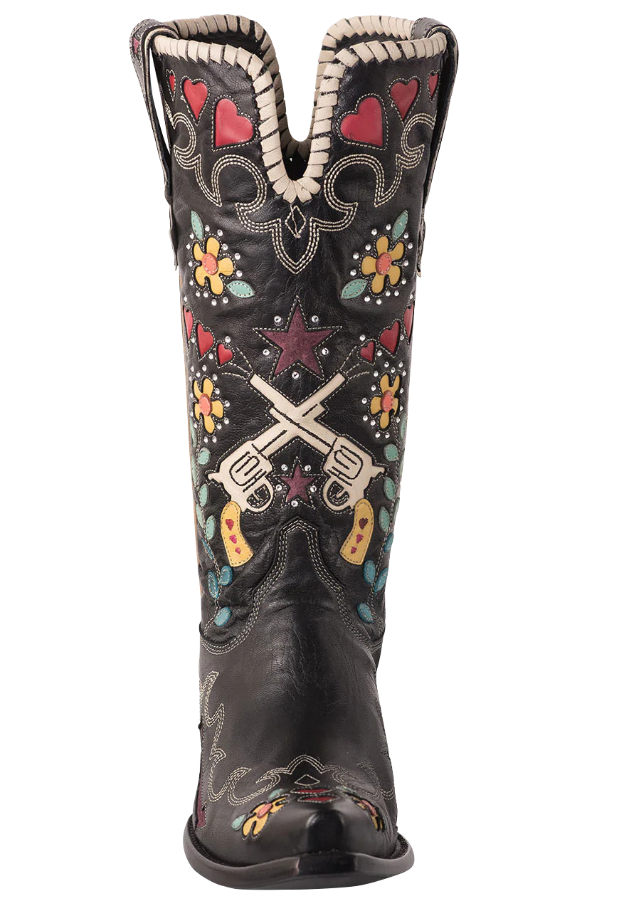 Double D Ranch By Old Gringo Womens Goat Bandit Cowgirl Boots Pinto Ranch