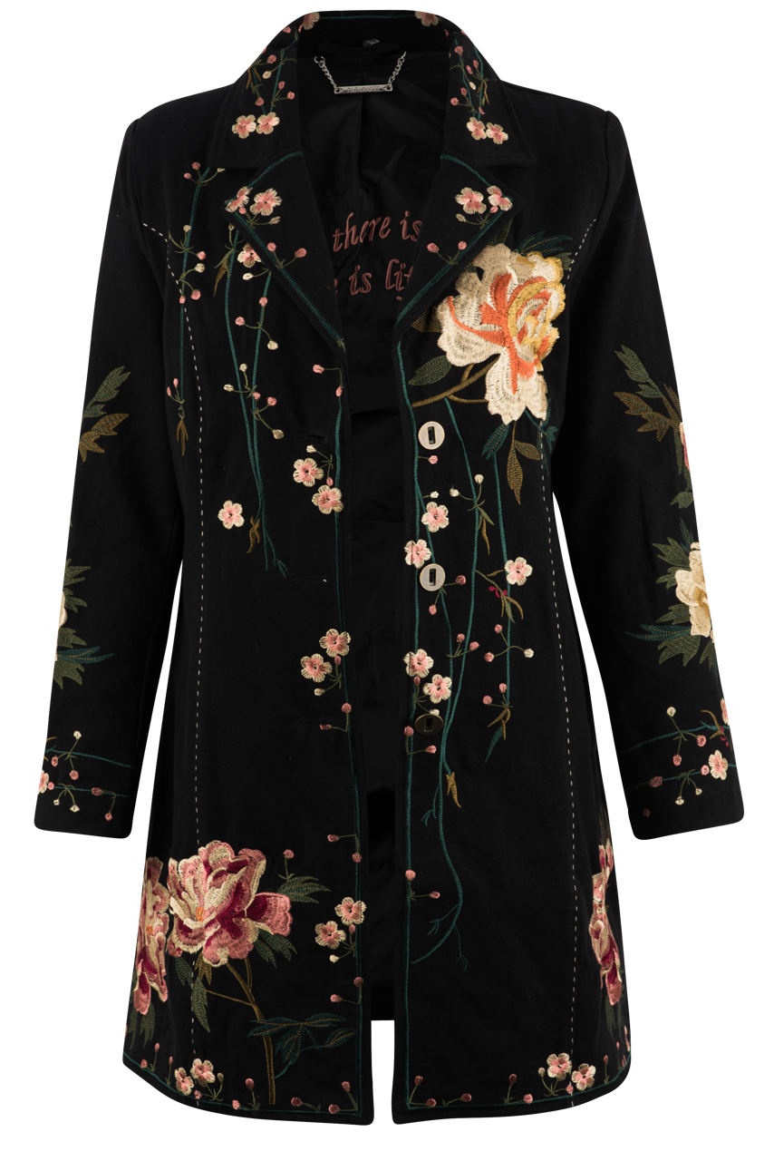 Paparazzi Floral Embroidered Coat