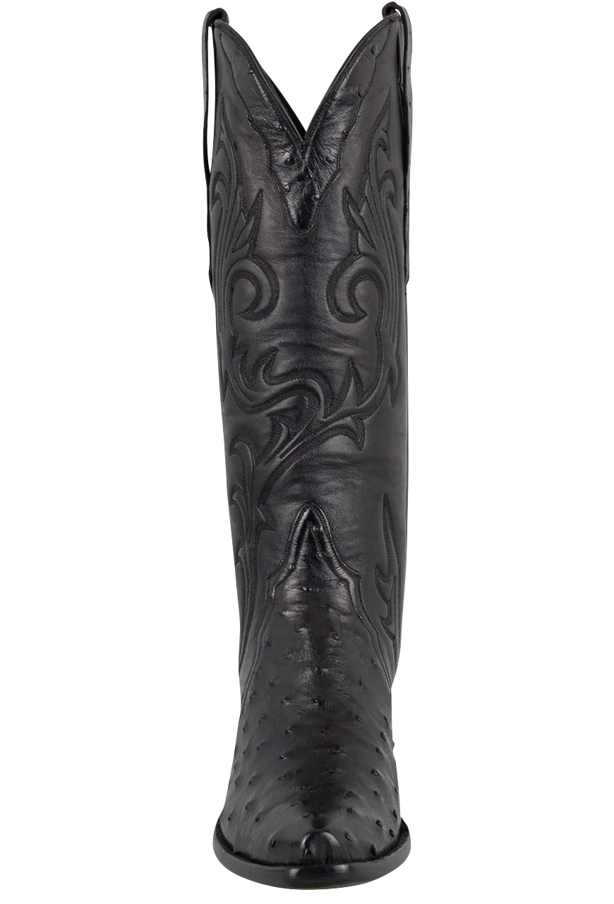 Stallion Women's Full-Quill Ostrich Black Gallegos Cowgirl Boots ...