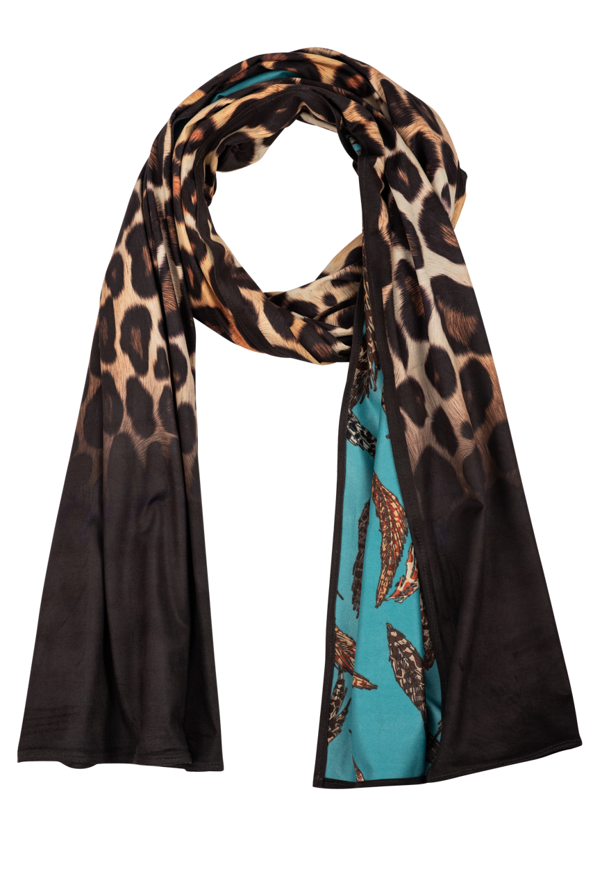 Save the Faith Reversible Cheetah Scarf