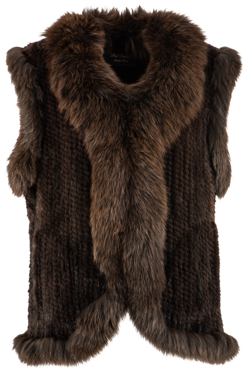 Pat Dahnke Mink Vest with Fox Trim