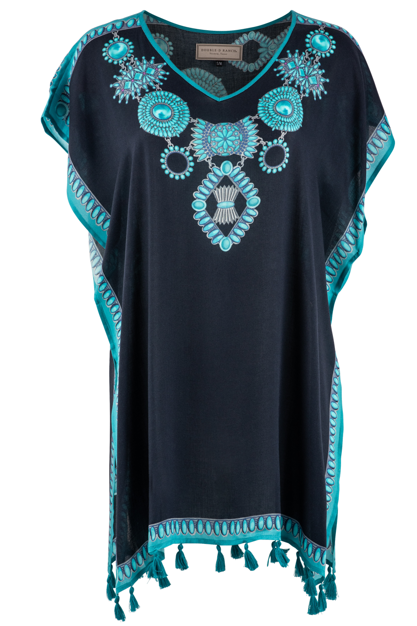 Double D Ranch Turquoise World Poncho