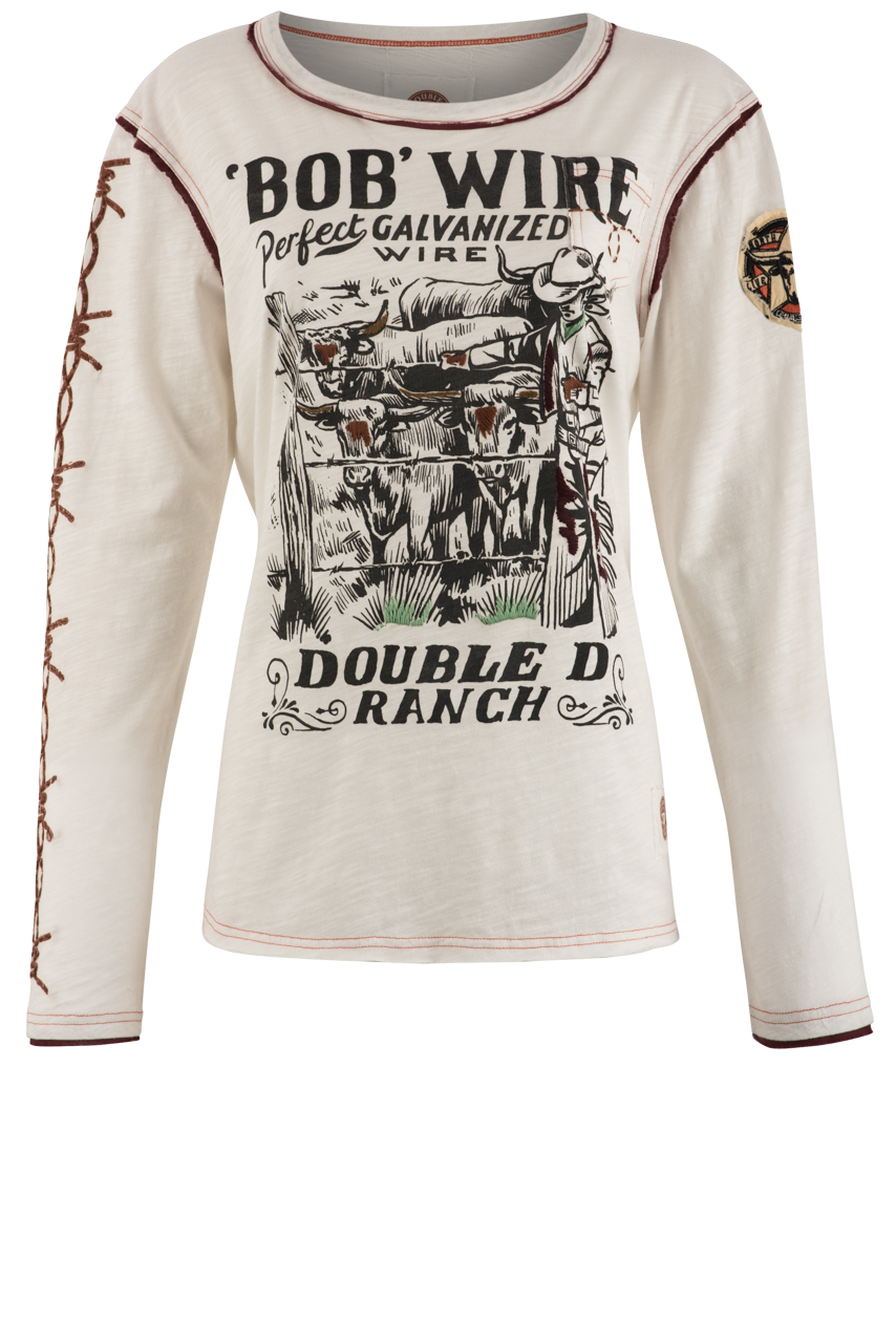 Double D Ranch 'Bob' Wire Graphic Tee Shirt