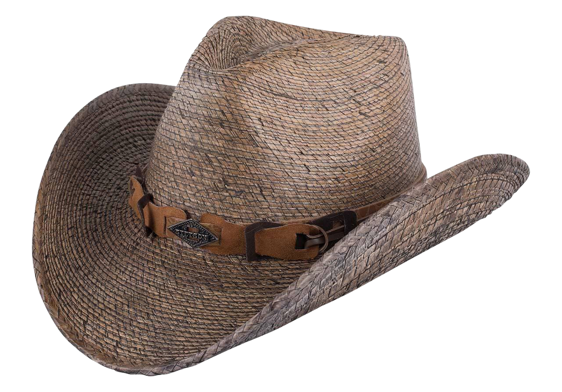 Stetson Monterrey Bay Palm Leaf Straw Hat - Stained