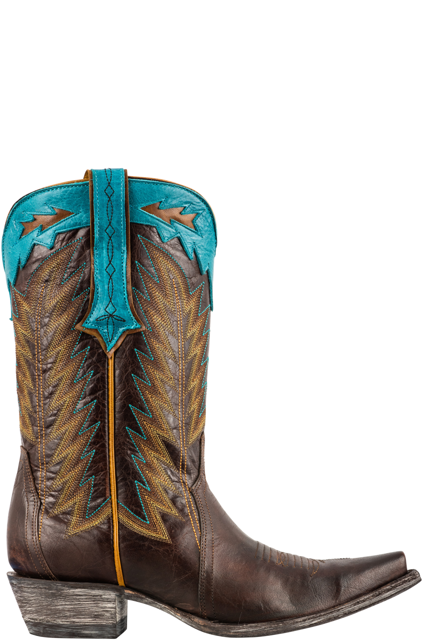 Old Gringo Women's Cowhide Yucatan Triad Cowgirl Boots - Brass