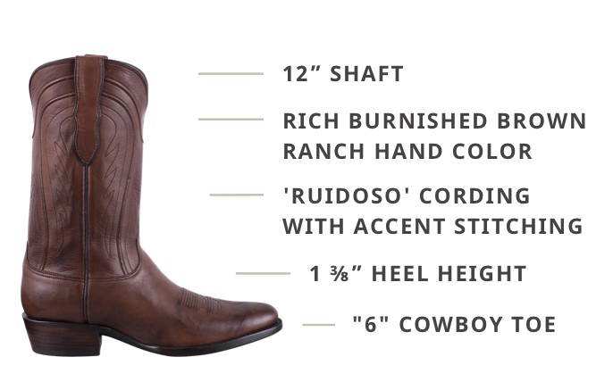 Black Jack Men's Exclusive Burnished Brown Ranch Hand Cowboy Boots ...