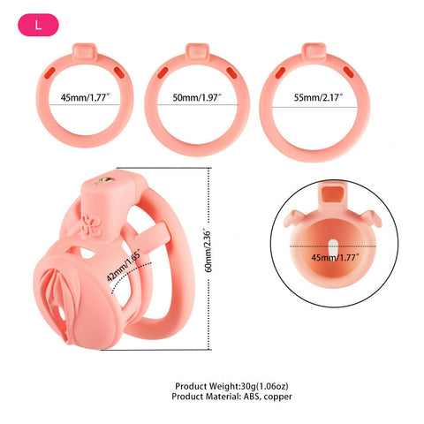 3D  Pussy Chastity Cage -large size