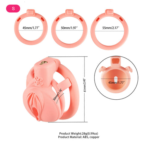 3D  Pussy Chastity Cage small size