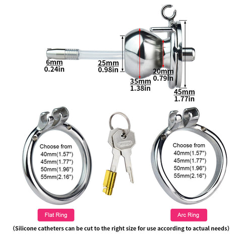 Butterfly Inverted Chastity Cage size