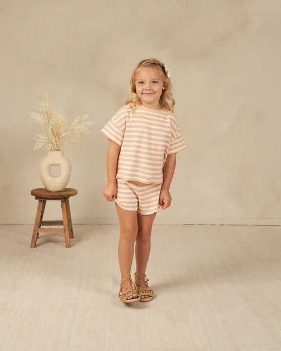 SUMMER WAFFLE SET/APRICOT STRIPE