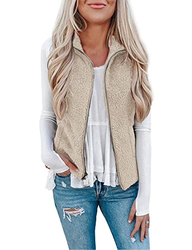 Women's Cozy Sleeveless Sherpa Vest in Plaid, Leopard, & Solid – Spicy  Peach Tees