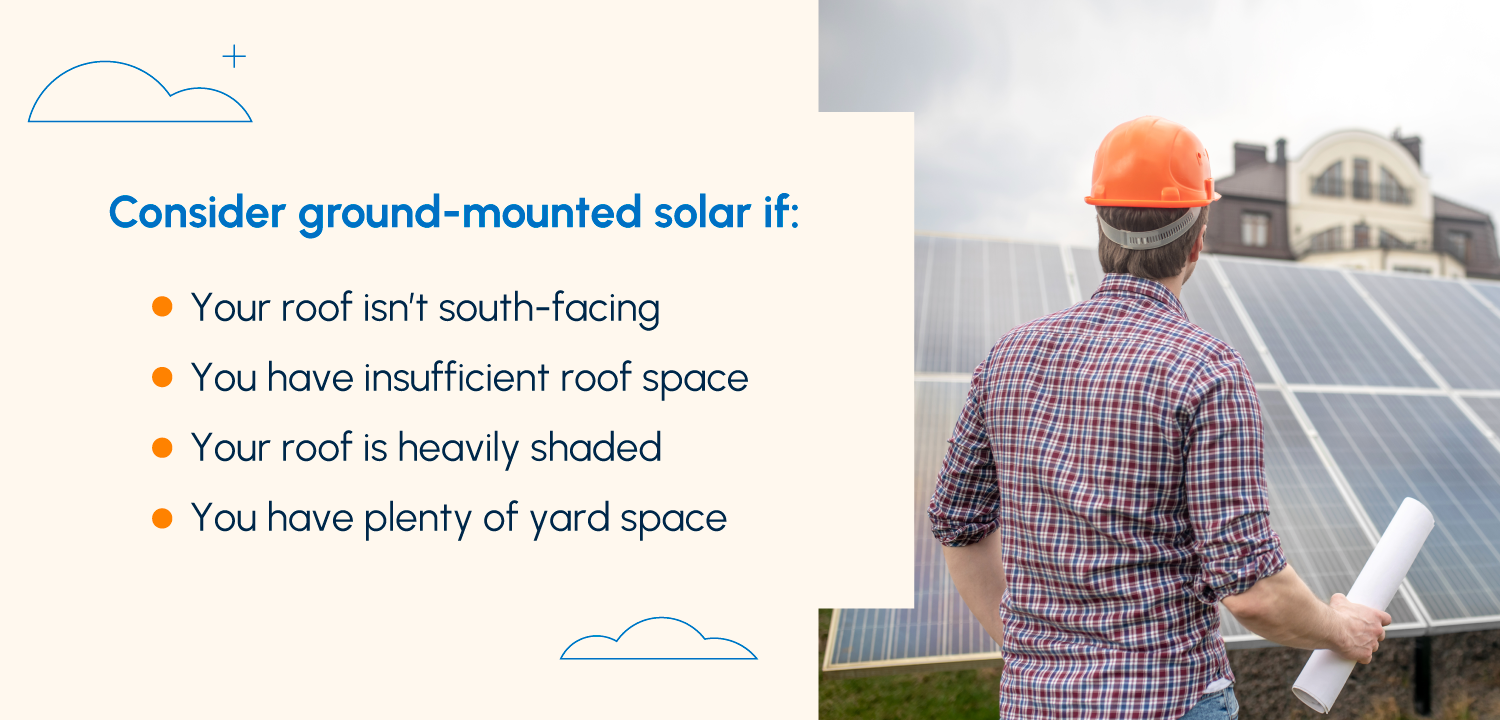 A list of considerations when determining whether to get ground-mounted solar panels