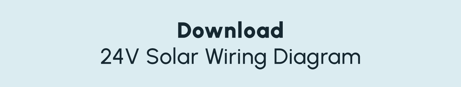 A light blue button to download a PDF version of the above 24V solar panel wiring diagram