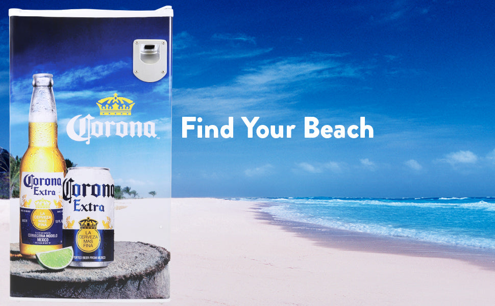 Corona Compact Fridge w/ Bottle Opener