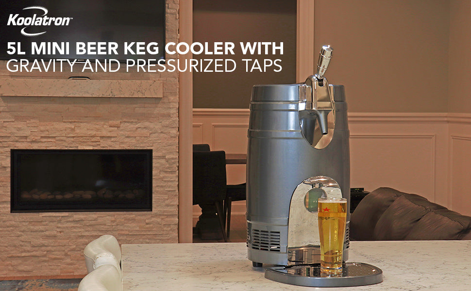Koolatron 5L Mini Keg Beer Cooler w/ Dual Taps