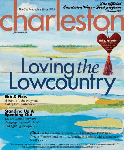 Charleston Magazine, February 2016, Cover Artist Karin Olah